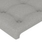 vidaXL Κεφαλάρι με Πτερύγια Ανοιχτό Γκρι 147x23x78/88 εκ. Υφασμάτινο