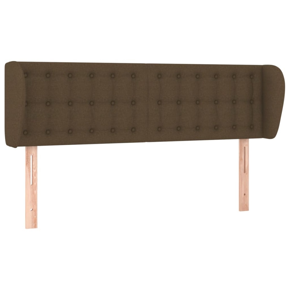 vidaXL Κεφαλάρι με Πτερύγια Σκούρο Καφέ 147 x 23 x 78/88εκ. Υφασμάτινο