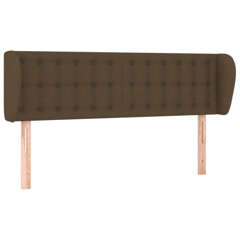 vidaXL Κεφαλάρι με Πτερύγια Σκούρο Καφέ 147 x 23 x 78/88εκ. Υφασμάτινο