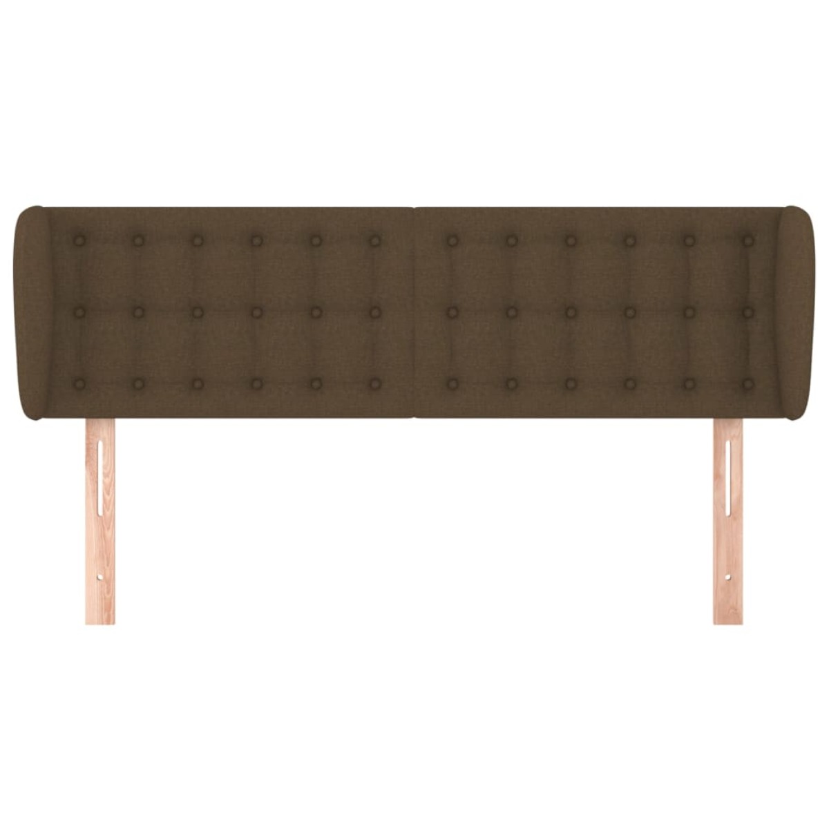 vidaXL Κεφαλάρι με Πτερύγια Σκούρο Καφέ 147 x 23 x 78/88εκ. Υφασμάτινο