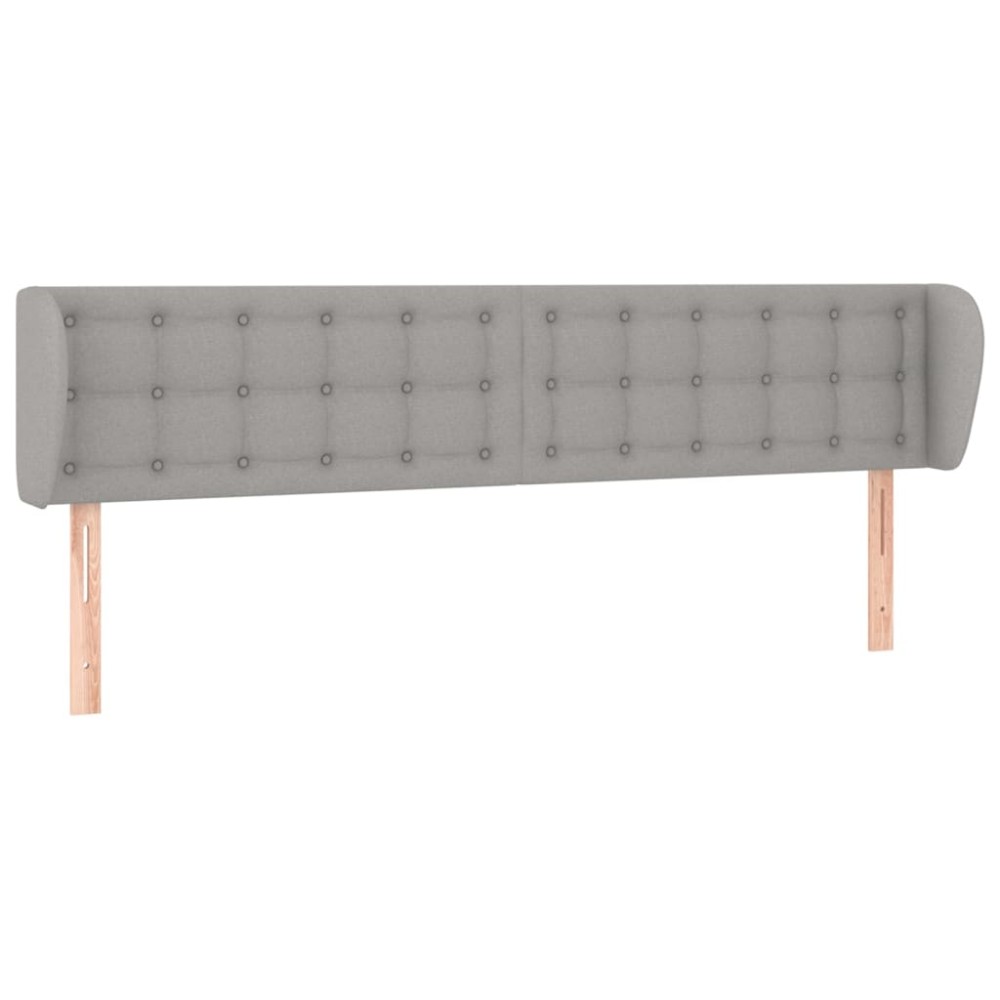 vidaXL Κεφαλάρι με Πτερύγια Ανοιχτό Γκρι 183x23x78/88 εκ. Υφασμάτινο