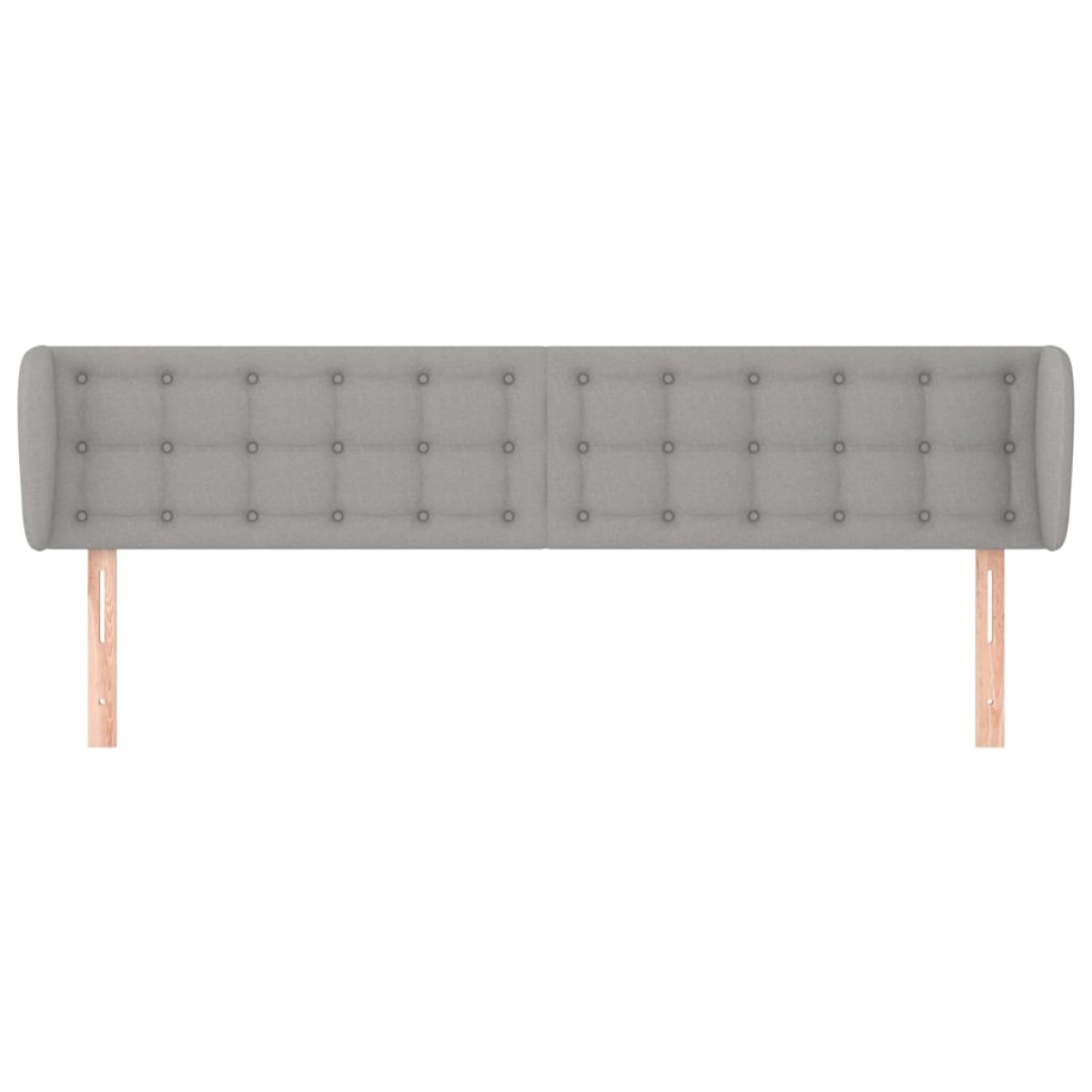 vidaXL Κεφαλάρι με Πτερύγια Ανοιχτό Γκρι 183x23x78/88 εκ. Υφασμάτινο