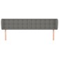 vidaXL Κεφαλάρι με Πτερύγια Σκούρο Γκρι 183x23x78/88 εκ. Υφασμάτινο