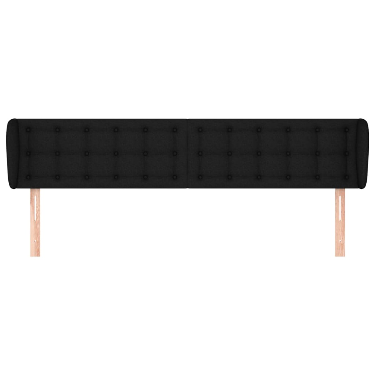 vidaXL Κεφαλάρι με Πτερύγια Μαύρο 183x23x78/88 εκ. Υφασμάτινο