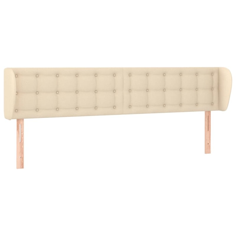 vidaXL Κεφαλάρι με Πτερύγια Κρεμ 183x23x78/88 εκ. Υφασμάτινο