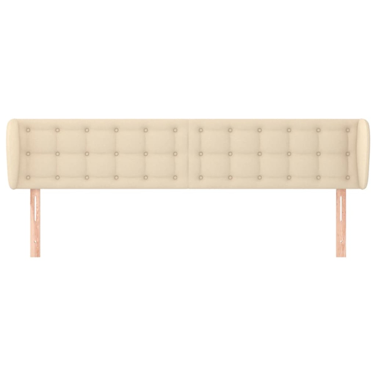 vidaXL Κεφαλάρι με Πτερύγια Κρεμ 183x23x78/88 εκ. Υφασμάτινο
