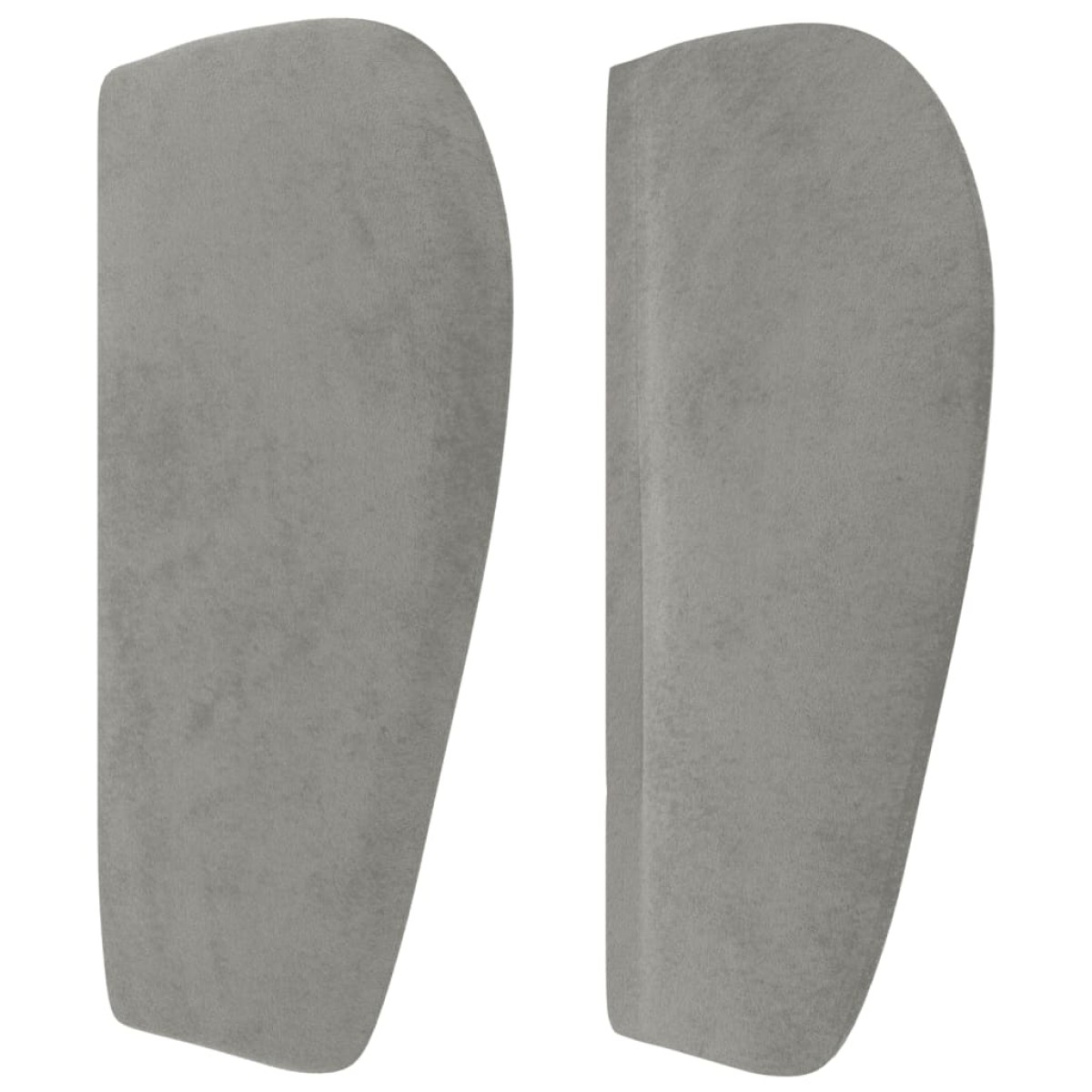 vidaXL Κεφαλάρι με Πτερύγια Ανοιχτό Γκρι 93x23x78/88 εκ. Βελούδινο