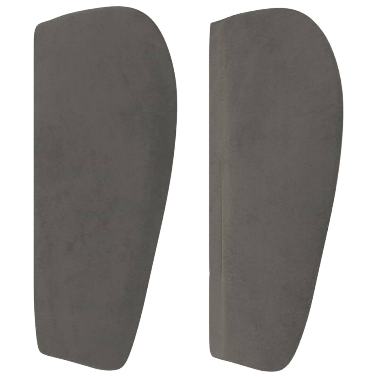 vidaXL Κεφαλάρι με Πτερύγια Σκούρο Γκρι 93x23x78/88 εκ. Βελούδινο