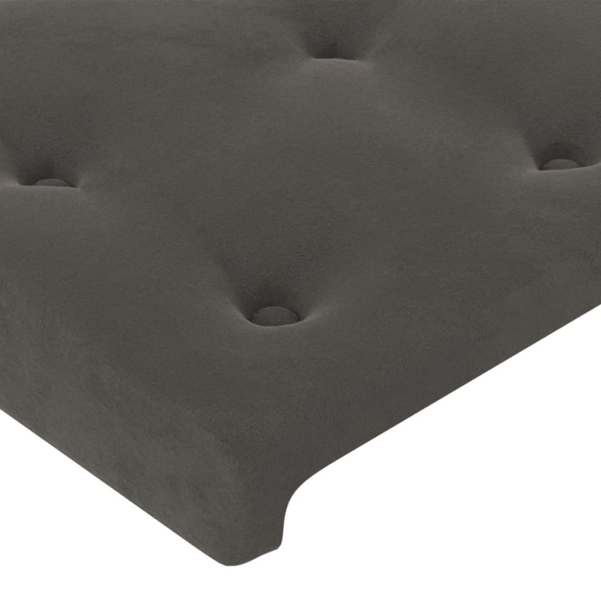 vidaXL Κεφαλάρι με Πτερύγια Σκούρο Γκρι 93x23x78/88 εκ. Βελούδινο