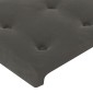 vidaXL Κεφαλάρι με Πτερύγια Σκούρο Γκρι 93x23x78/88 εκ. Βελούδινο