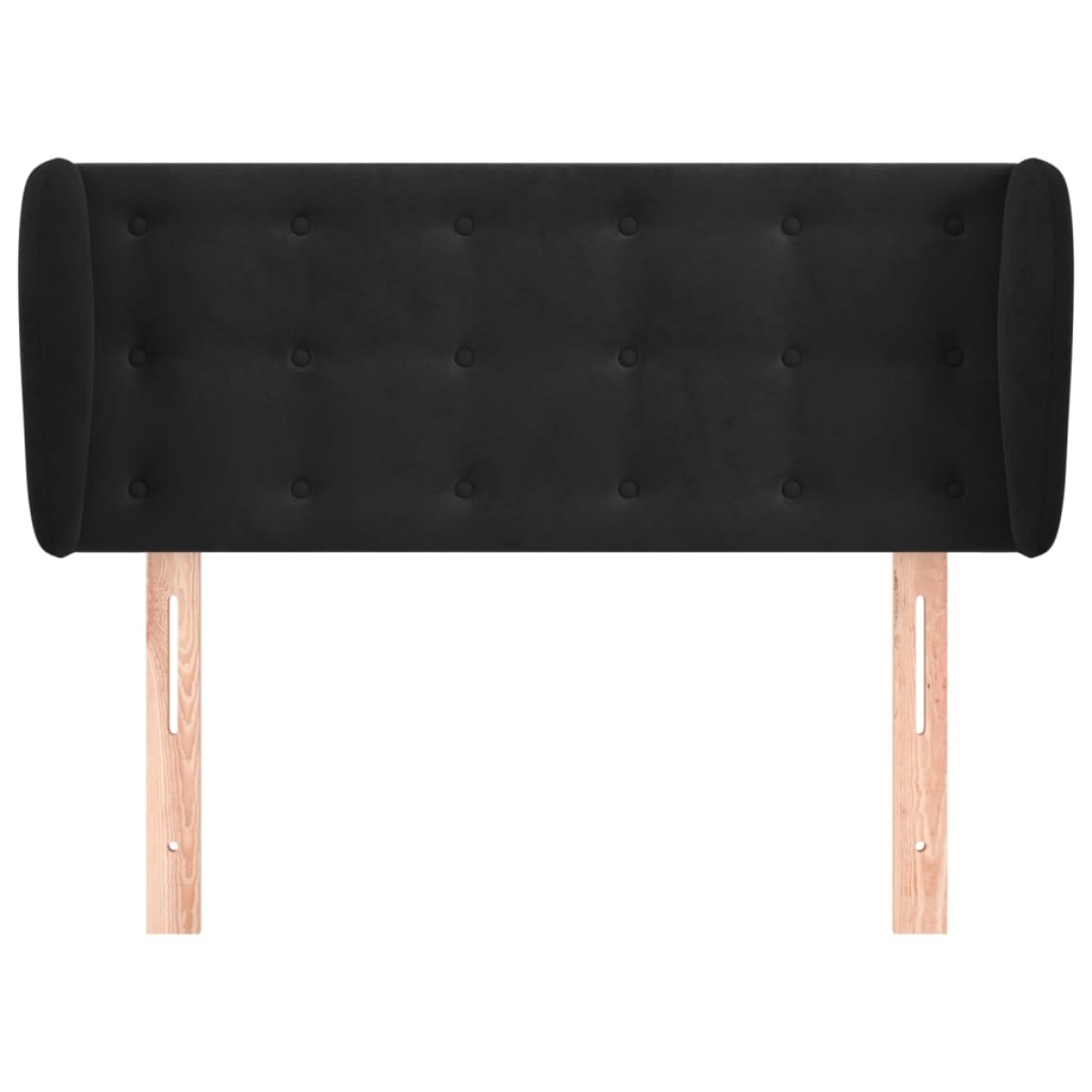 vidaXL Κεφαλάρι με Πτερύγια Μαύρο 103x23x78/88 εκ. Βελούδινο