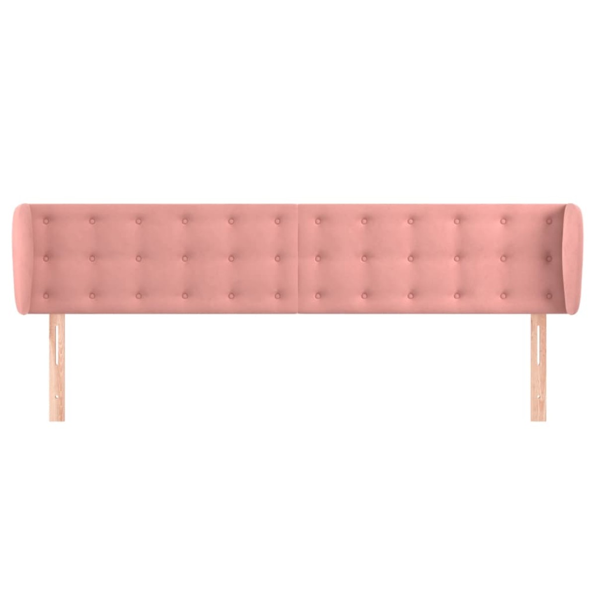 vidaXL Κεφαλάρι με Πτερύγια Ροζ 163x23x78/88 εκ. Βελούδινο