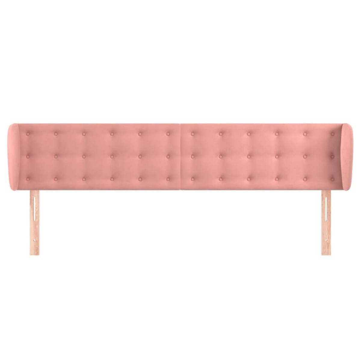 vidaXL Κεφαλάρι με Πτερύγια Ροζ 183x23x78/88 εκ. Βελούδινο