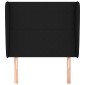 vidaXL Κεφαλάρι με Πτερύγια Μαύρο 83x23x118/128 εκ. Υφασμάτινο