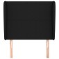 vidaXL Κεφαλάρι με Πτερύγια Μαύρο 93 x 23 x 118/128 εκ. Υφασμάτινο