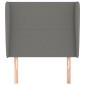 vidaXL Κεφαλάρι με Πτερύγια Σκούρο Γκρι 103x23x118/128 εκ. Υφασμάτινο