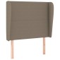 vidaXL Κεφαλάρι με Πτερύγια Taupe 103x23x118/128 εκ. Υφασμάτινο