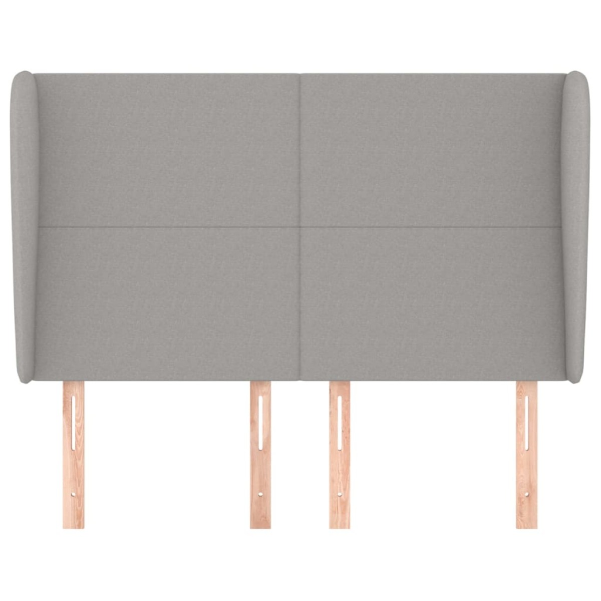 vidaXL Κεφαλάρι με Πτερύγια Ανοιχτό Γκρι 147x23x118/128 εκ. Υφασμάτινο
