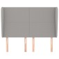 vidaXL Κεφαλάρι με Πτερύγια Ανοιχτό Γκρι 147x23x118/128 εκ. Υφασμάτινο