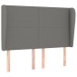 vidaXL Κεφαλάρι με Πτερύγια Σκούρο Γκρι 147x23x118/128 εκ. Υφασμάτινο