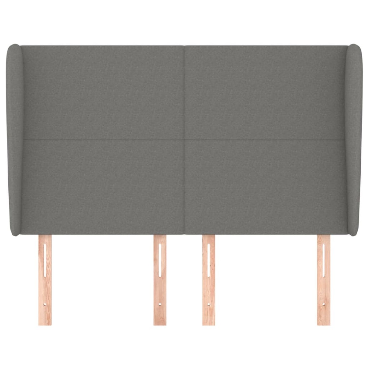 vidaXL Κεφαλάρι με Πτερύγια Σκούρο Γκρι 147x23x118/128 εκ. Υφασμάτινο