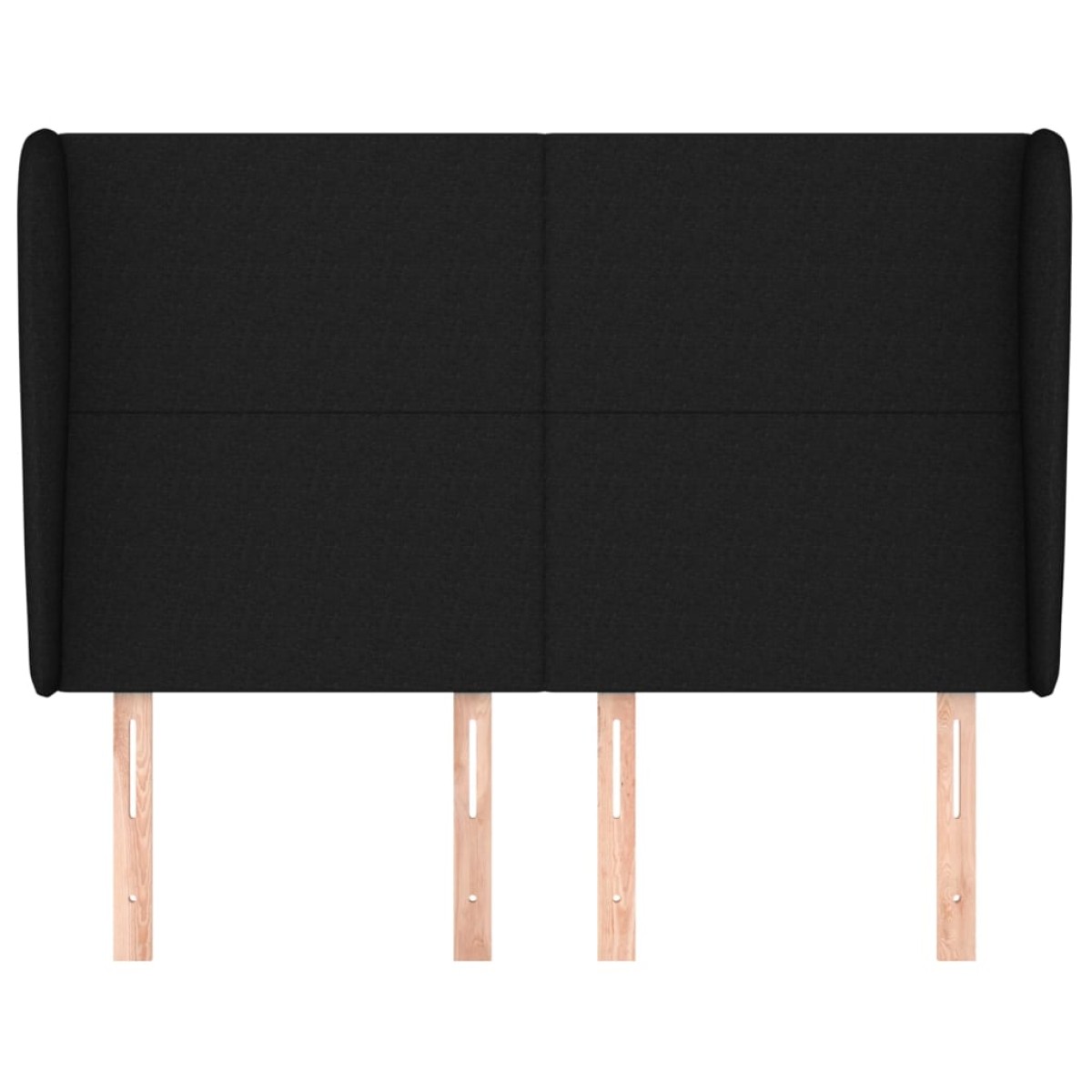 vidaXL Κεφαλάρι με Πτερύγια Μαύρο 147x23x118/128 εκ. Υφασμάτινο