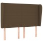 vidaXL Κεφαλάρι με Πτερύγια Σκούρο Καφέ 147x23x118/128 εκ.Υφασμάτινο