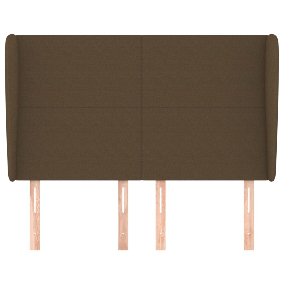 vidaXL Κεφαλάρι με Πτερύγια Σκούρο Καφέ 147x23x118/128 εκ.Υφασμάτινο