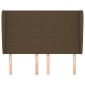 vidaXL Κεφαλάρι με Πτερύγια Σκούρο Καφέ 147x23x118/128 εκ.Υφασμάτινο