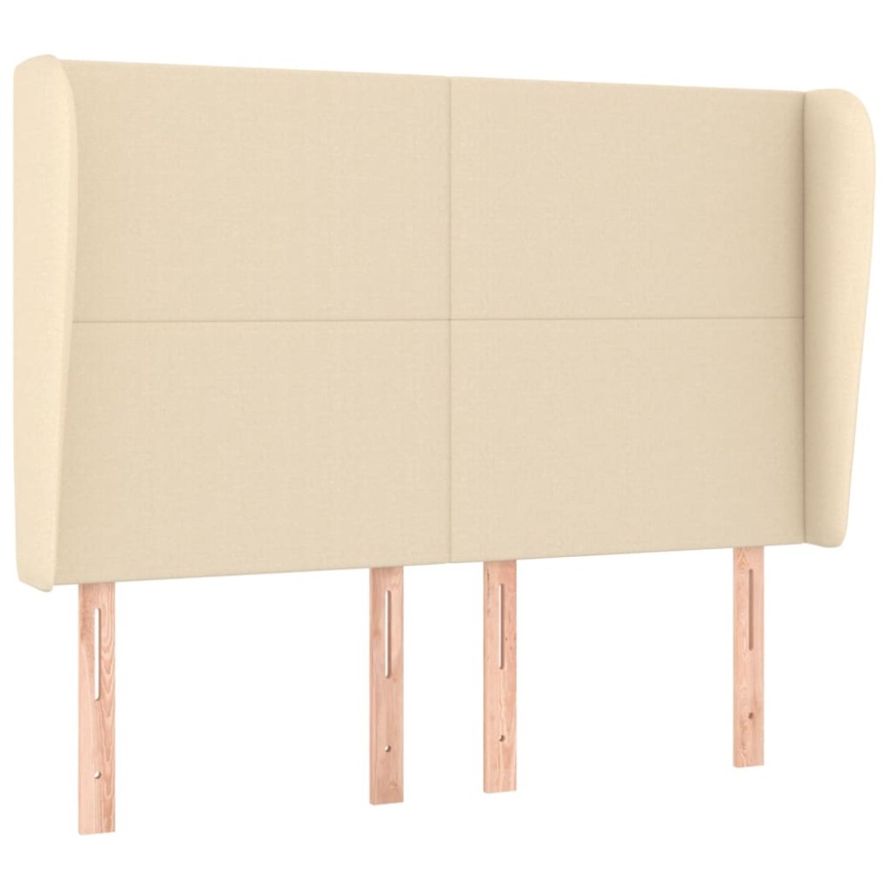 vidaXL Κεφαλάρι με Πτερύγια Κρεμ 147x23x118/128 εκ. Υφασμάτινο