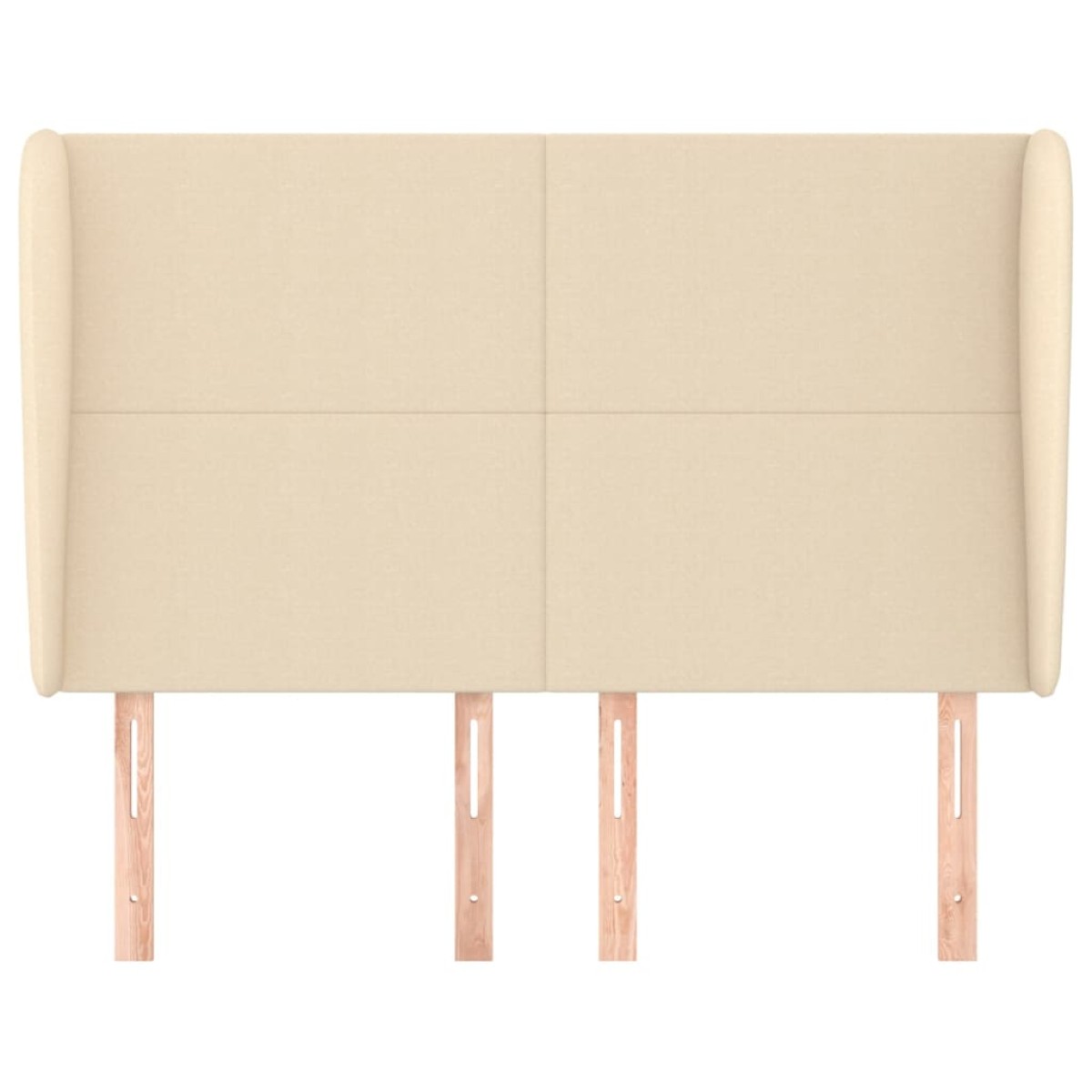 vidaXL Κεφαλάρι με Πτερύγια Κρεμ 147x23x118/128 εκ. Υφασμάτινο