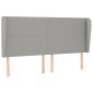 vidaXL Κεφαλάρι με Πτερύγια Ανοιχτό Γκρι 163x23x118/128 εκ. Υφασμάτινο