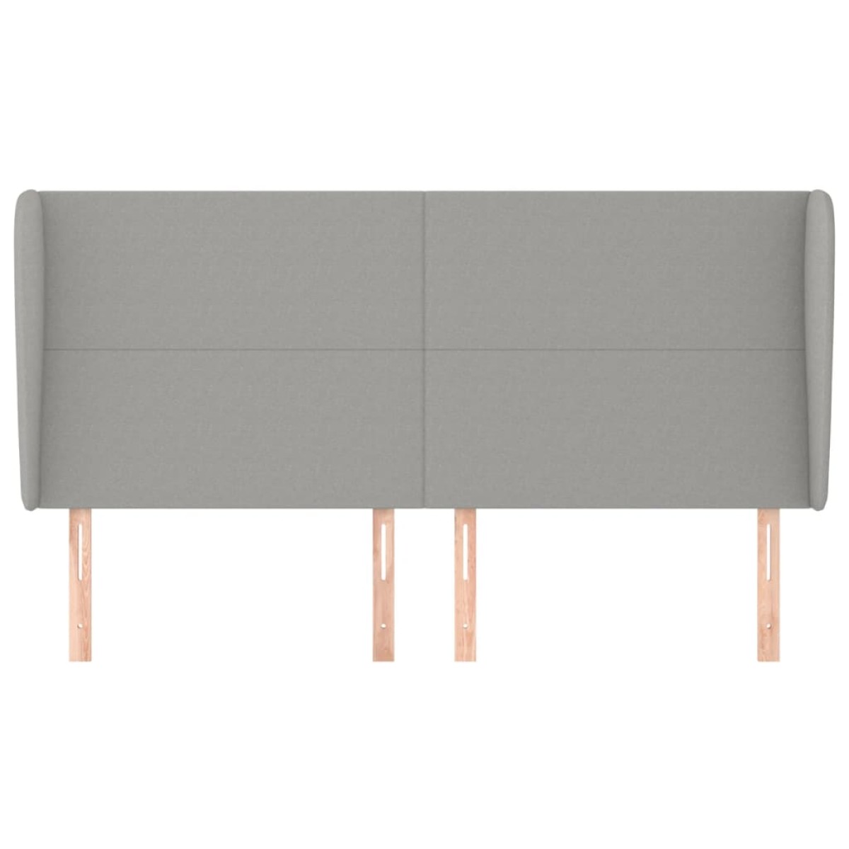 vidaXL Κεφαλάρι με Πτερύγια Ανοιχτό Γκρι 163x23x118/128 εκ. Υφασμάτινο