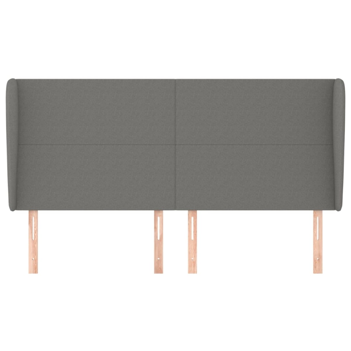 vidaXL Κεφαλάρι με Πτερύγια Σκούρο Γκρι 163x23x118/128 εκ. Υφασμάτινο