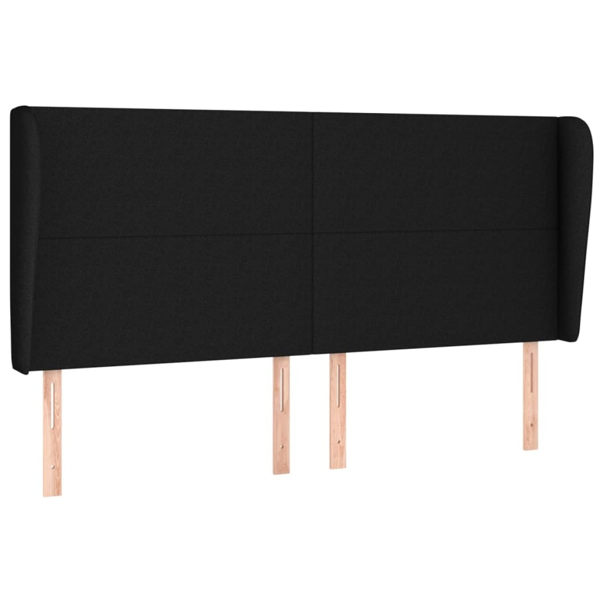 vidaXL Κεφαλάρι με Πτερύγια Μαύρο 163x23x118/128 εκ. Υφασμάτινο