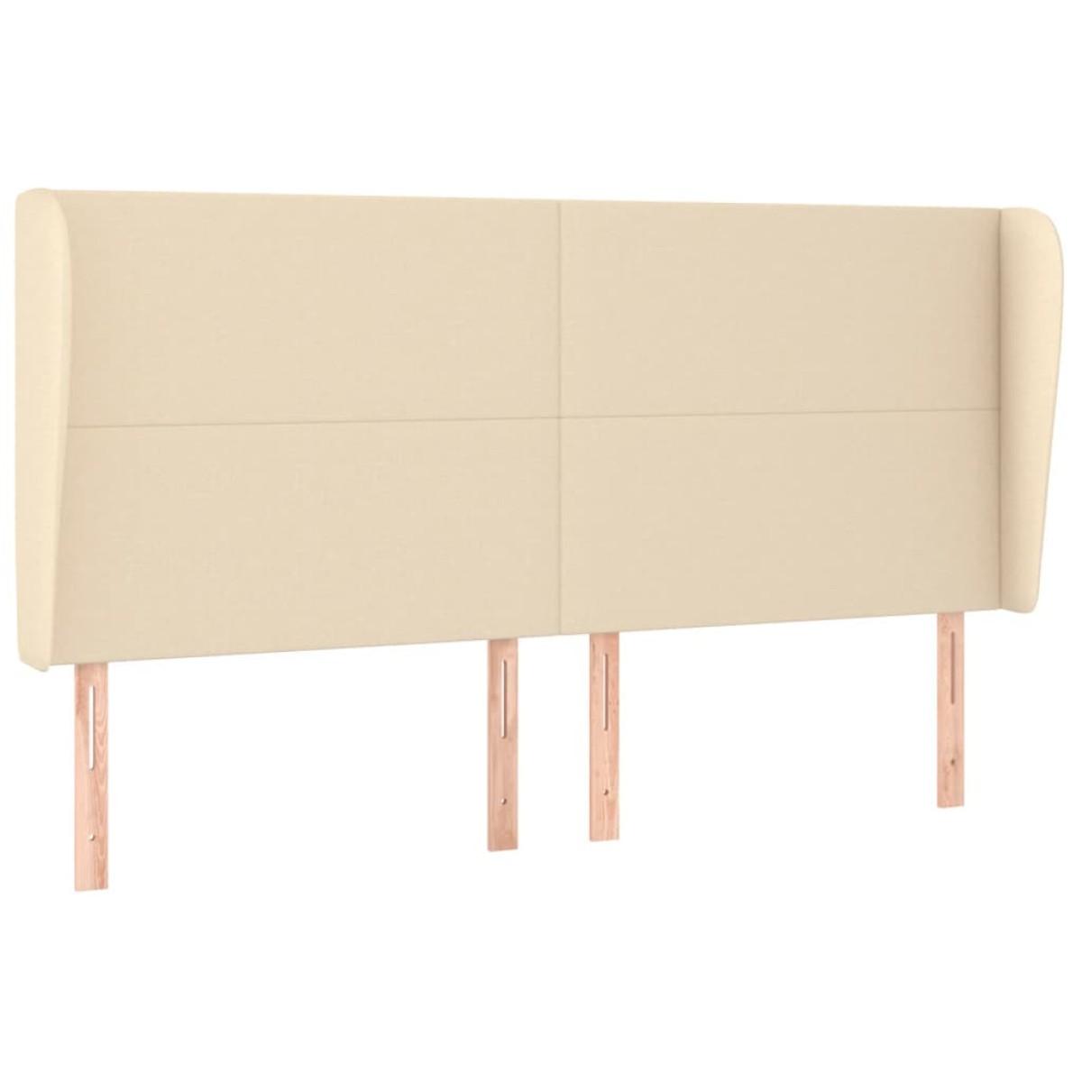 vidaXL Κεφαλάρι με Πτερύγια Κρεμ 163x23x118/128 εκ. Υφασμάτινο
