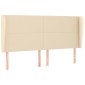 vidaXL Κεφαλάρι με Πτερύγια Κρεμ 163x23x118/128 εκ. Υφασμάτινο