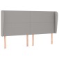 vidaXL Κεφαλάρι με Πτερύγια Ανοιχτό Γκρι 183x23x118/128 εκ. Υφασμάτινο