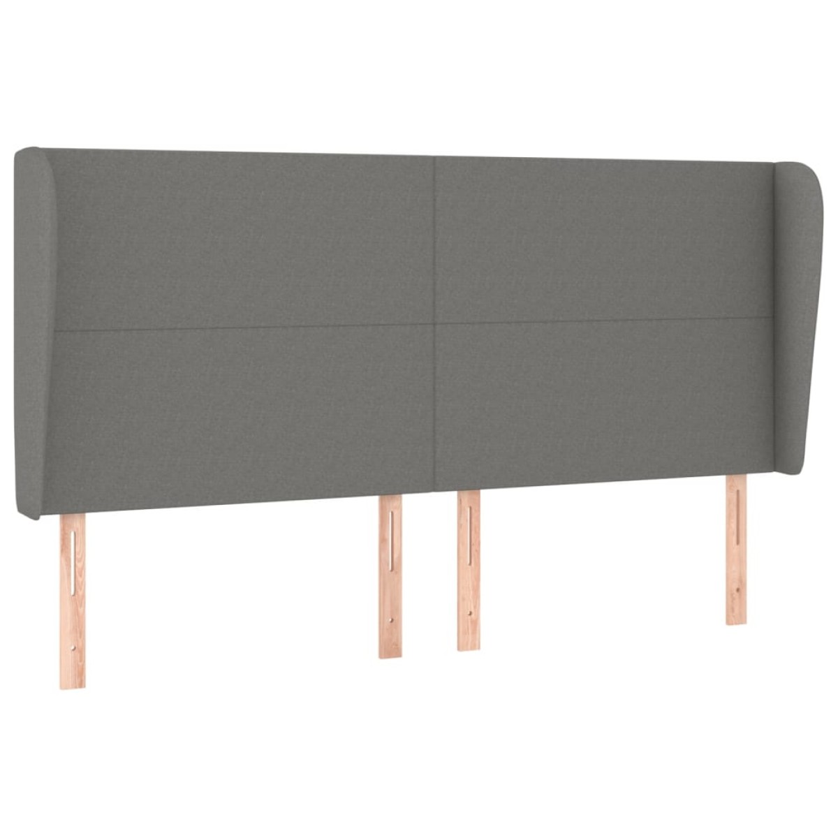 vidaXL Κεφαλάρι με Πτερύγια Σκούρο Γκρι 183x23x118/128 εκ. Υφασμάτινο