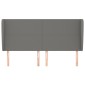 vidaXL Κεφαλάρι με Πτερύγια Σκούρο Γκρι 183x23x118/128 εκ. Υφασμάτινο
