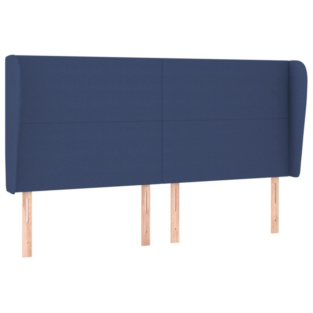 vidaXL Κεφαλάρι με Πτερύγια Μπλε 183x23x118/128 εκ. Υφασμάτινο