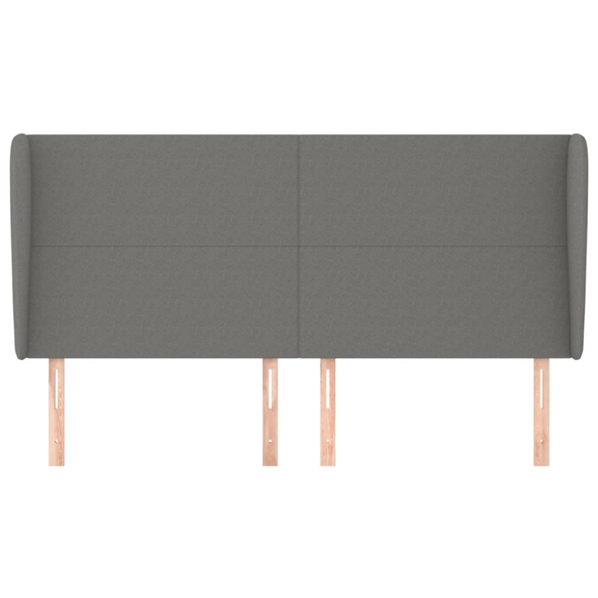 vidaXL Κεφαλάρι με Πτερύγια Σκούρο Γκρι 203x23x118/128 εκ. Υφασμάτινο