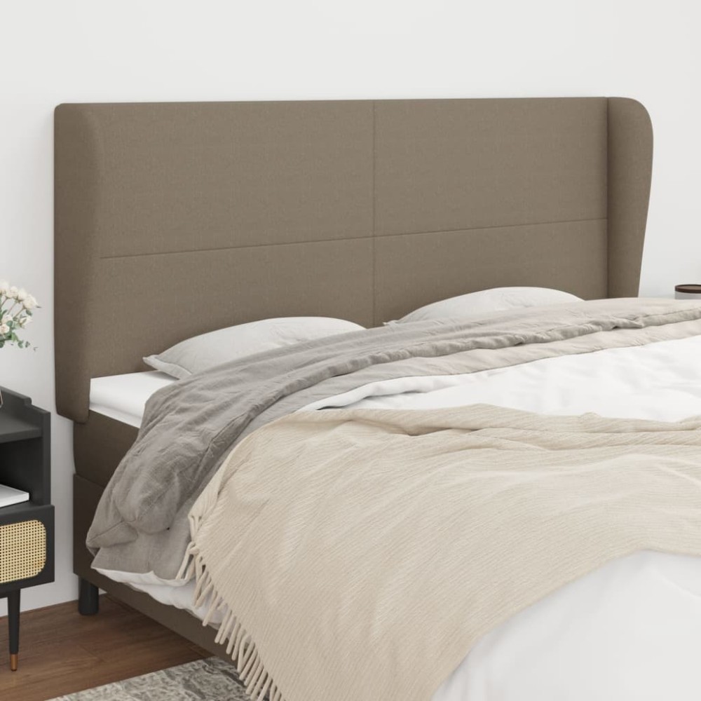 vidaXL Κεφαλάρι με Πτερύγια Taupe 203x23x118/128 εκ. Υφασμάτινο