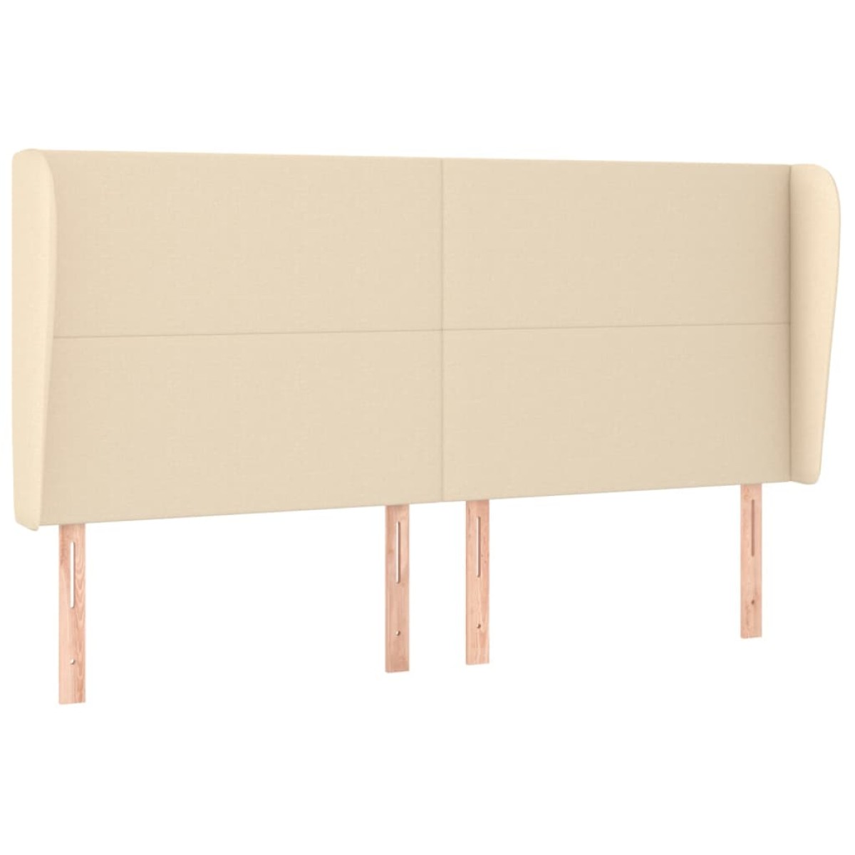 vidaXL Κεφαλάρι με Πτερύγια Κρεμ 203x23x118/128 εκ. Υφασμάτινο
