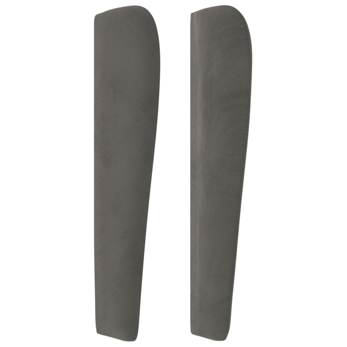 vidaXL Κεφαλάρι με Πτερύγια Σκούρο Γκρι 93 x 23 x 118/128εκ.Βελούδινο
