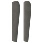 vidaXL Κεφαλάρι με Πτερύγια Σκούρο Γκρι 93 x 23 x 118/128εκ.Βελούδινο