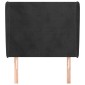 vidaXL Κεφαλάρι με Πτερύγια Μαύρο 103x23x118/128 εκ. Βελούδινο