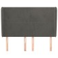 vidaXL Κεφαλάρι με Πτερύγια Σκούρο Γκρι 147x23x118/128 εκ. Βελούδινο