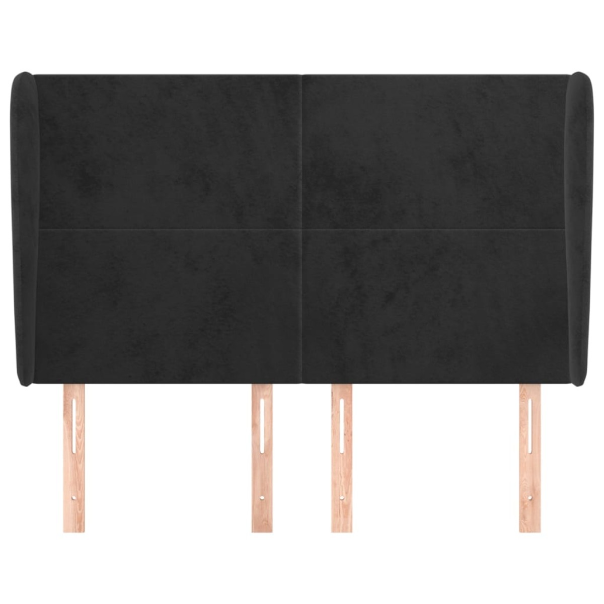 vidaXL Κεφαλάρι με Πτερύγια Μαύρο 147x23x118/128 εκ. Βελούδινο