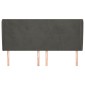 vidaXL Κεφαλάρι με Πτερύγια Σκούρο Γκρι 163x23x118/128 εκ. Βελούδινο